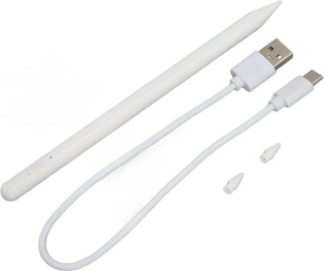 DIYelecs Bluetooth Tablet Stift mit magnetischer Adsorption und Echtzeit Leistungsanzeige in Weiß - Bild 1