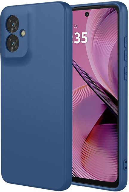 Luxus Silikonhülle für Motorola Moto G84 G85 G54 G34 G32 G35 5G in Blau mit quadratischer Flüssigabdeckung - Bild 1