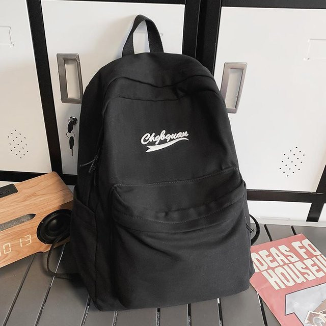 Kinderschulranzen von YiRan Shoe Industry mit Buchstaben-Design für Grundschulmädchen und Mittelschulmädchen in Schwarz, Grau und Lila - Bild 1