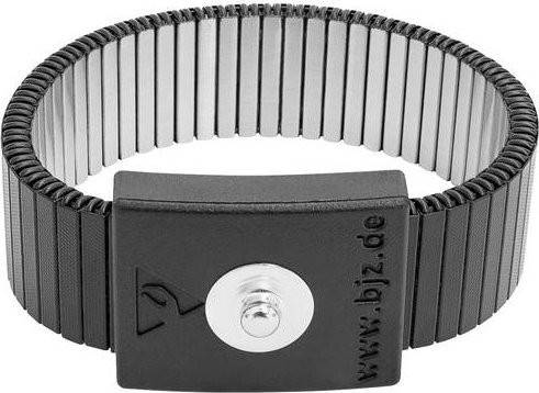 BJZ A-64117 ESD-Metallarmband aus Edelstahl in Schwarz - Bild 1