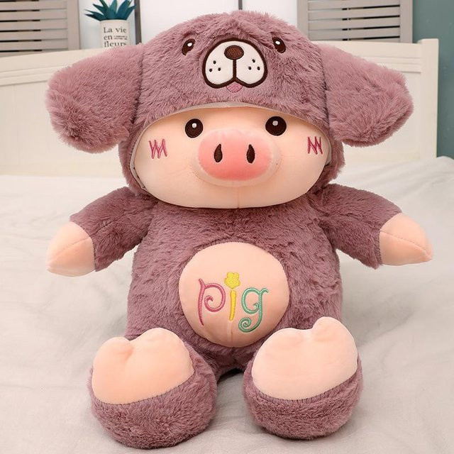 Yiran toy Süßes Schwein Plüschkissen, Kuscheltier, Rosa / Pink - Bild 1