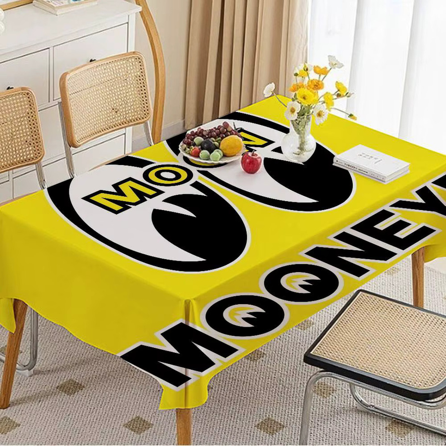 M-Mooneyes Rechteckige Tischdecke mit Grafikdesign in Gelb, waschbar - Bild 3