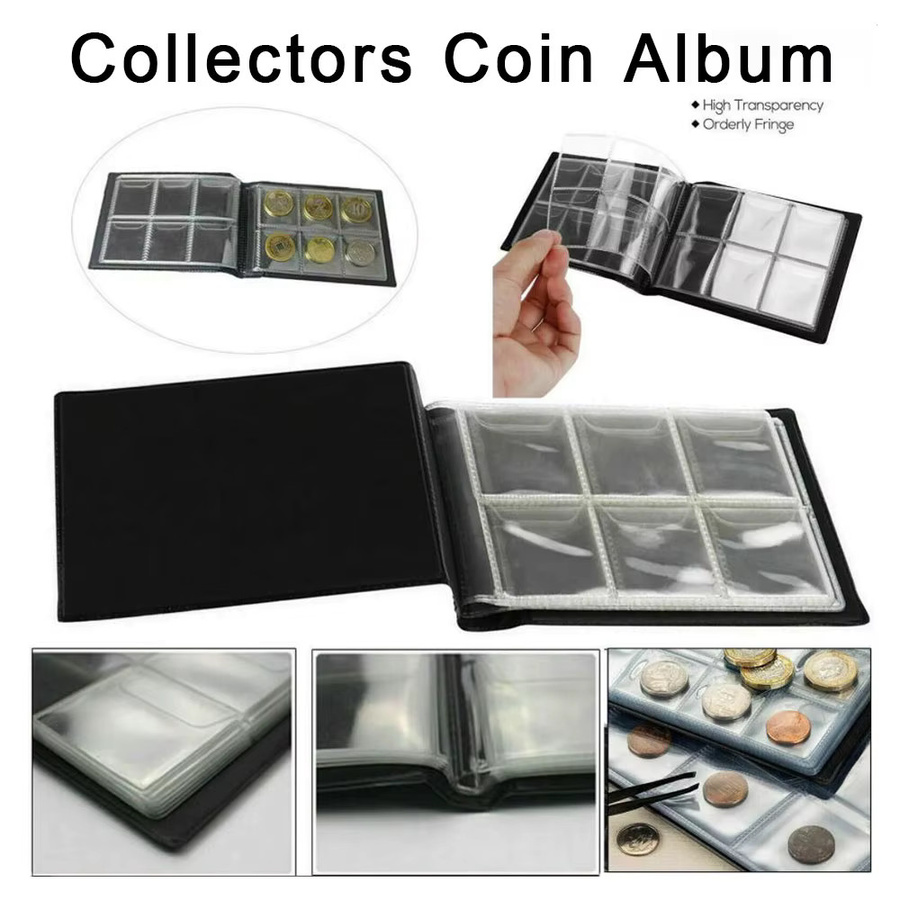 Münzsammlungsalbum mit 480/240/120 Taschen für Gedenkmünzen und Münzordner in Schwarz und Multicolour - Bild 3