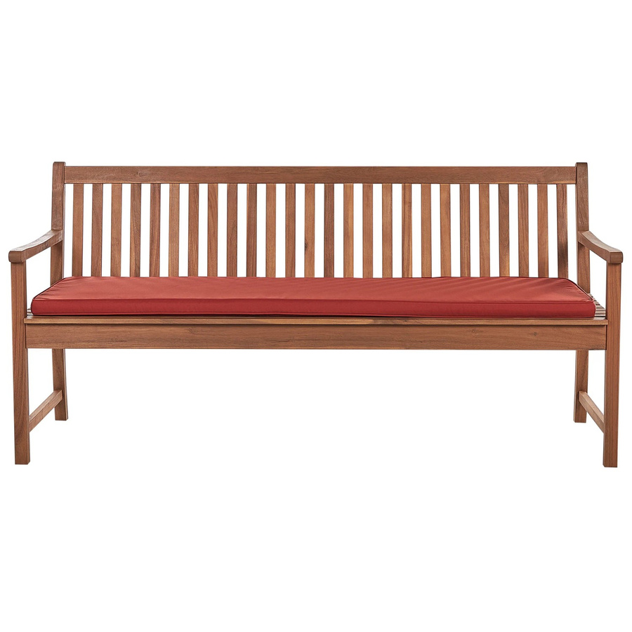 Beliani Gartenbank VIVARA aus Akazienholz in Dunkelrot, H x B x T: 88 x 180 x 56 cm - Bild 2