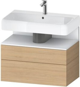 Duravit Waschtischunterschrank Qatego Wandmontage in Weiß und Braun, B/T/H: 79 x 47 x 59 cm - Bild 1