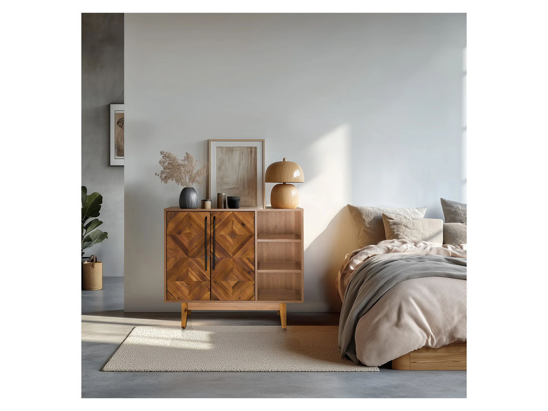 hjh LIVING Kommode SANTJAGO WOOD L aus Fichte in Braun im Mid-Century Design - Bild 3