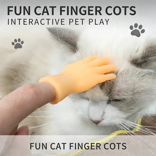 EelJoy Elastische Silikon-Fingerpuppen Mini-Hände, Katzenspielzeug - Bild 1