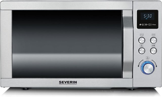 Severin Kombi-Mikrowelle MW 7774 in Edelstahl/Silber mit Grill- und Heißluftfunktion, 900 Watt, 25 Liter Garraum - Bild 1