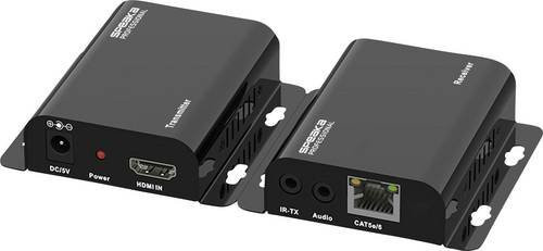 SpeaKa Professional SP-HDMIS-210 HDMI Extender über Heimnetzwerk (IP-basiert) in Schwarz mit 200m Reichweite - Bild 1