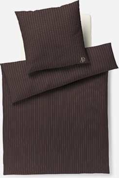 Bettwäsche JOOP! SOFT STRIPES aus Baumwolle in Mocca gestreift - Bild 1