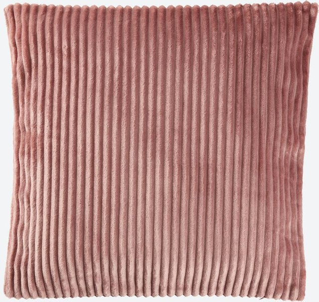 NKD Kissenhüllen im 2er-Pack aus Flanell mit Streifen-Design in Rot und Pink, B/B: 40 x 40 cm - Bild 1