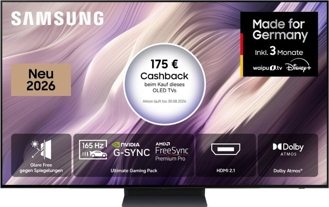 Samsung S95H Vision AI Smart TV OLED 4K Ultra HD 48 Zoll Graphitschwarz - Bild 1