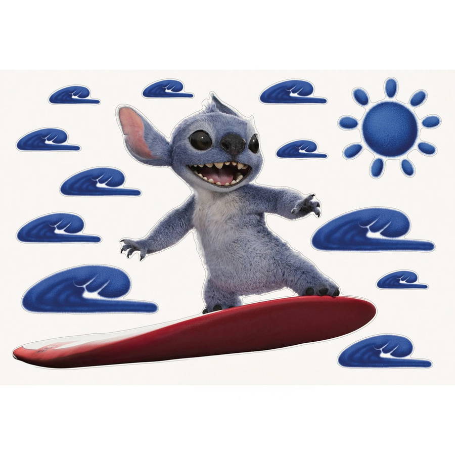 Komar Disney Stitch Live Action Hit the Waves Deko-Sticker, Multicolor und Blau, Breite: 50 cm, Höhe: 70 cm - Bild 2
