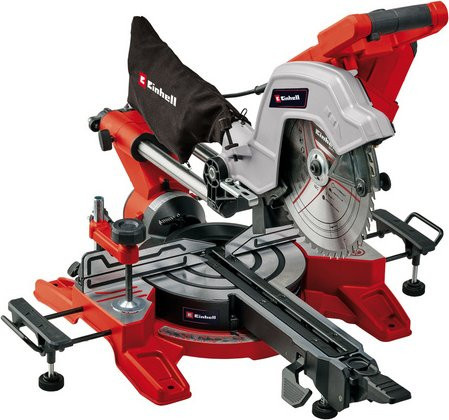 Einhell Zug-Kapp-Gehrungssäge TE-SM 10 L Dual in Schwarz-Rot mit 1800 W und 4800 U/min - Bild 1