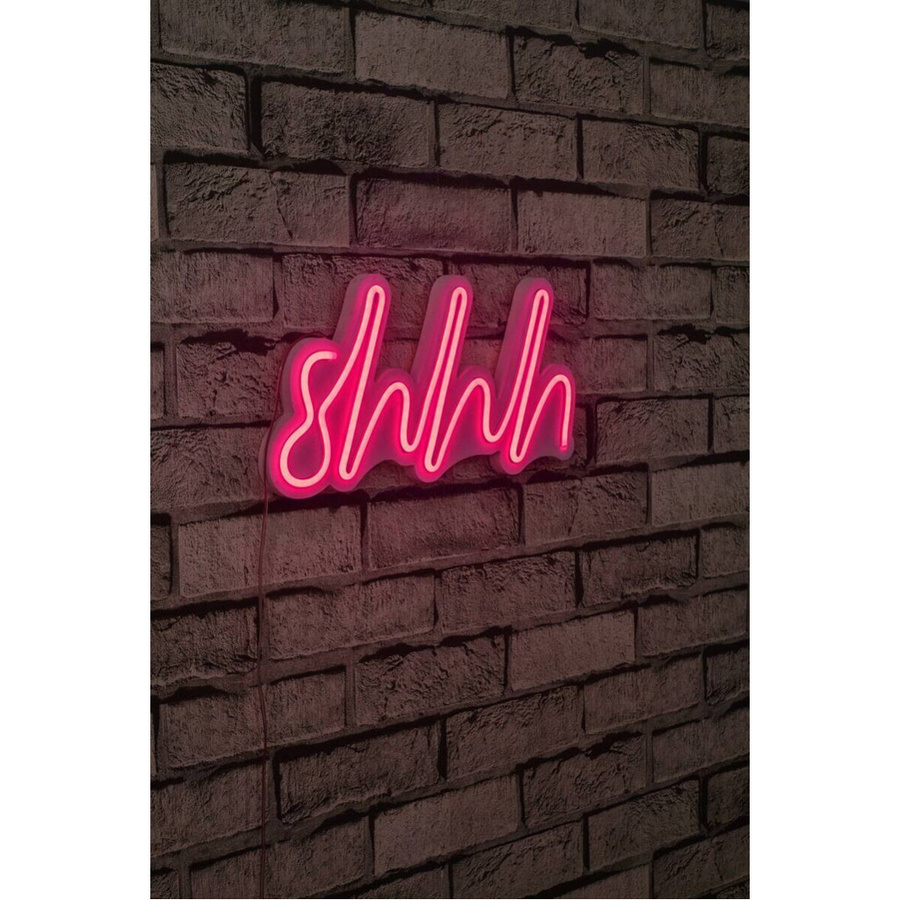 Opviq LED-Wandleuchte Neon Flex in Rosa aus PVC, B/H/T: 34 x 17 x 2 cm - Bild 2