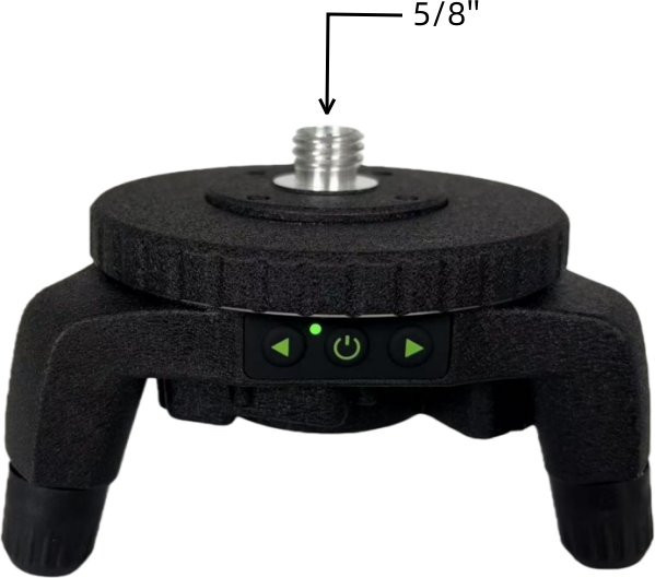 PT5 Laser-Nivellieradapter Elektrische Drehbasis für Laser-Nivelliergeräte mit Fernbedienung, 5/8"-11 Gewinde und 1/4"-20 Adapter, Schwarz - Bild 1