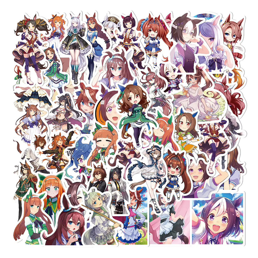 Uma Musume Pretty Derby Spiel-Aufkleber, 50-teiliges Set, Bunt - Bild 2