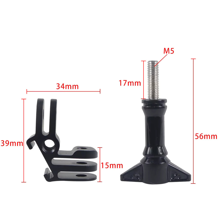 FEICHAO 90 Grad Stativ Adapter mit Rändelschraube und Kaltfuß für GoPro Hero 13 12 11 10 und Insta360 Action-Kameras, Schwarz - Bild 3
