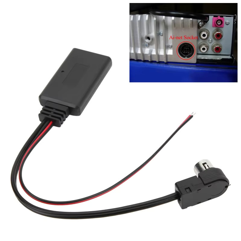 Alpine Bluetooth Audio-Aux-Adapterkabel Schwarz als Ersatz für KCA-121B AI-NET CDA-9857 CDA-9886 CDA-117 - Bild 4