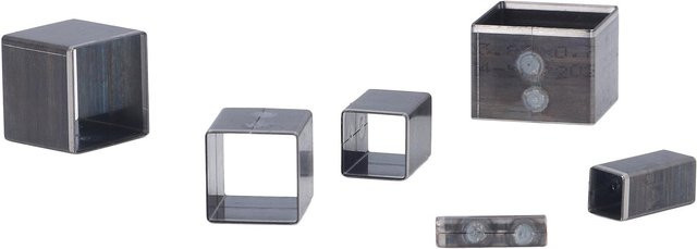 12 Stück Quadrate Lederschneidform aus legiertem Stahl, Stanzform Ausstecher für Stoff, Ton und Gummi, grau, Durchmesser: 5-60 mm - Bild 1