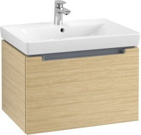 Villeroy & Boch Waschtischunterschrank Subway 2.0 in Nordic Oak mit Chromgriffen, Wandmontage, B/T/H: 63,7 x 42 x 45,4 cm - Bild 1
