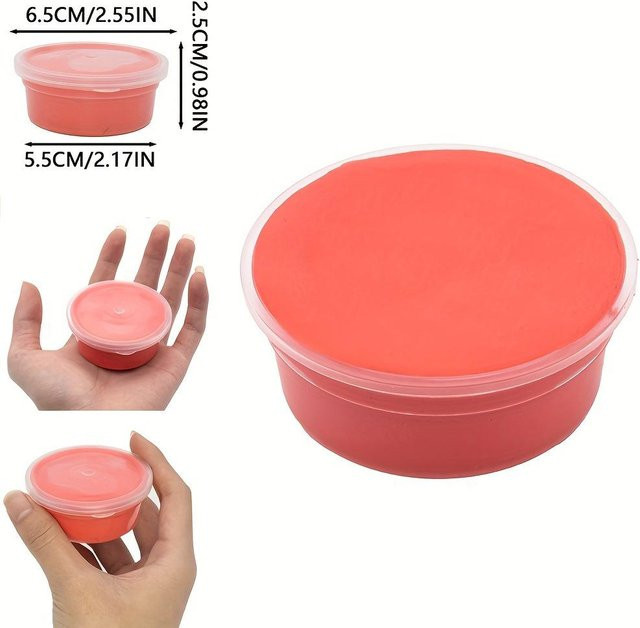 Kidsly Butterschleim, Polymer-Kitt, 60 ml, Rot, ab 14 Jahre - Bild 1