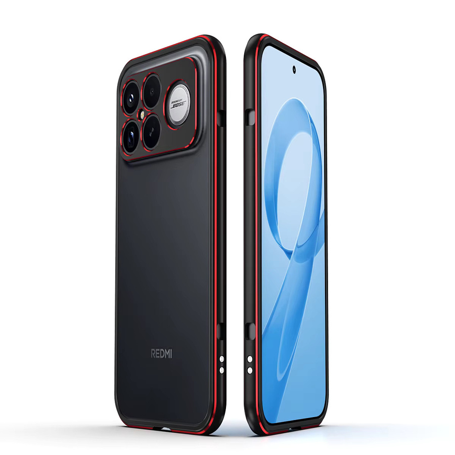 Slim Aluminium Metall Stoßstangen Rahmen Schutzhülle für Xiaomi POCO F8 Pro und F8 Ultra in Silber oder Schwarz - Bild 2
