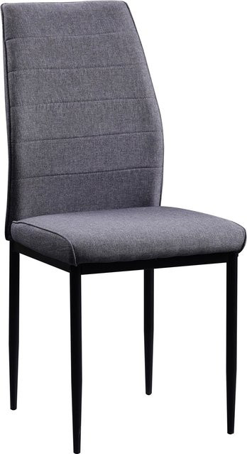HTI-Living Stuhl Madison Esszimmerstuhl aus Webstoff in Grau mit Metallgestell, B/T/H: 49 x 57 x 120 cm - Bild 1