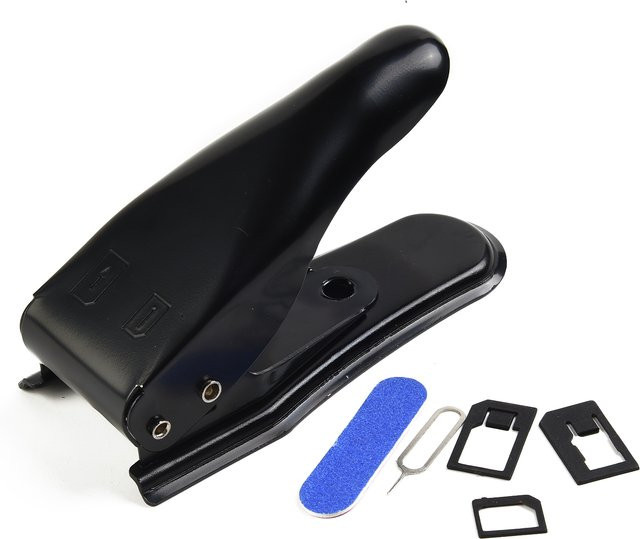 Multifunktions-Sim-Kartenschneider-Adapter aus Edelstahl in Schwarz - Bild 1