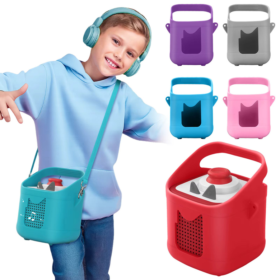 Alloet Schutzhülle in Pink für Toniebox 1 und 2 Audio-Player mit praktischem Tragegriff und rutschfestem Design - Bild 4