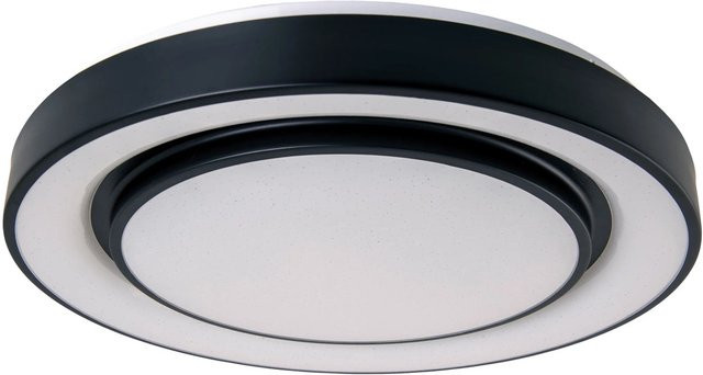Näve LED-Deckenleuchte Monterey, schwarz, RGB/CCT, dimmbar mit Fernbedienung, Durchmesser: 37,5 cm, Höhe: 6,5 cm - Bild 1