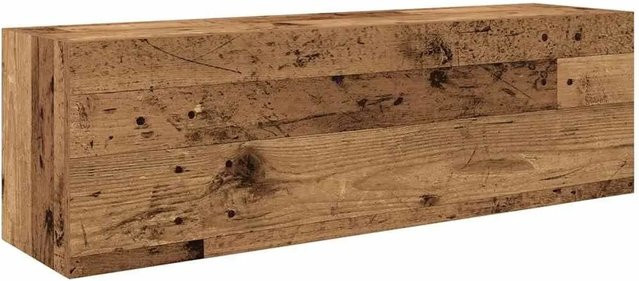 vidaXL Bad-Wandschrank in Altholz-Optik Braun aus Holzwerkstoff, B/T/H: 100 x 25 x 30 cm - Bild 1