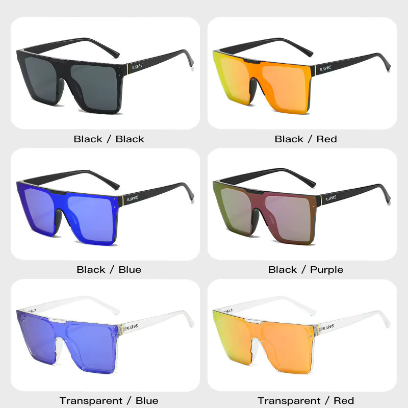 Karos YZ2017 Sonnenbrille, quadratisch, übergroß, Unisex, Kunststoff - Bild 3