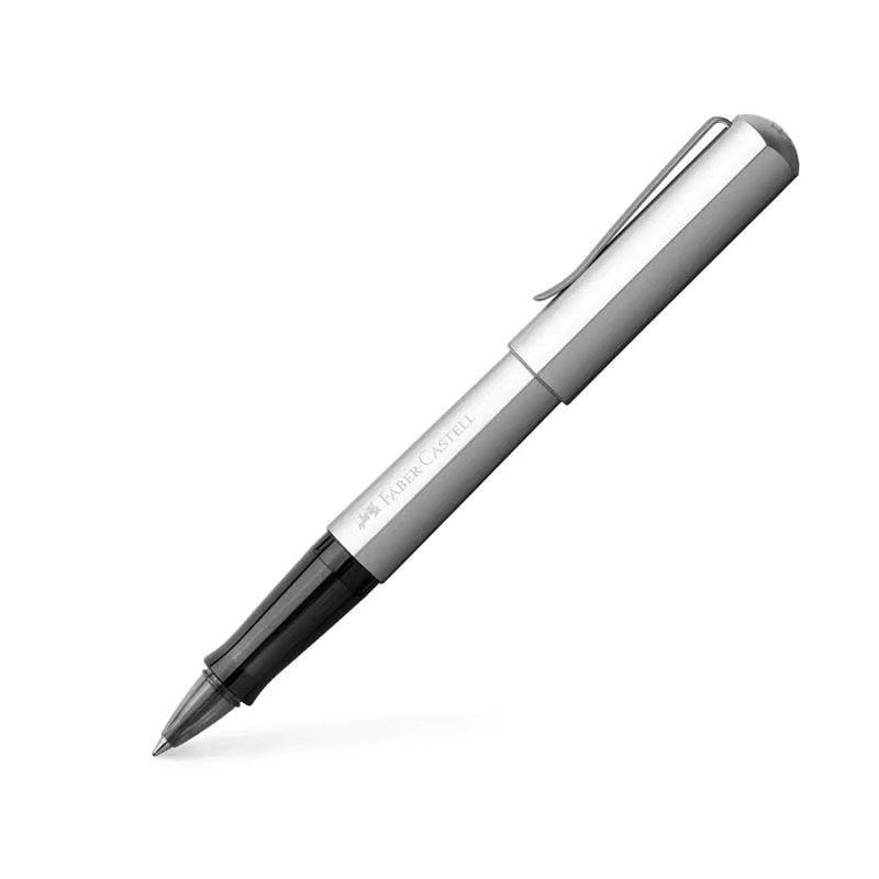 Faber-Castell HEXO Tintenroller in Mattsilber mit 0,7 mm Spitze und industriellem sechseckigem Design - Bild 3