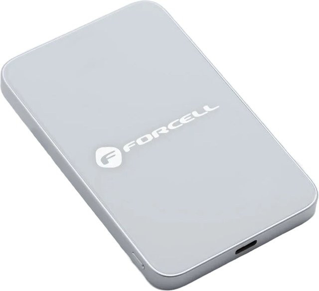 Forcell F5K8 Externer Wireless-Akku in Weiß mit 5000mAh, 15W, PD + FQI und USB-C Anschluss - Bild 1