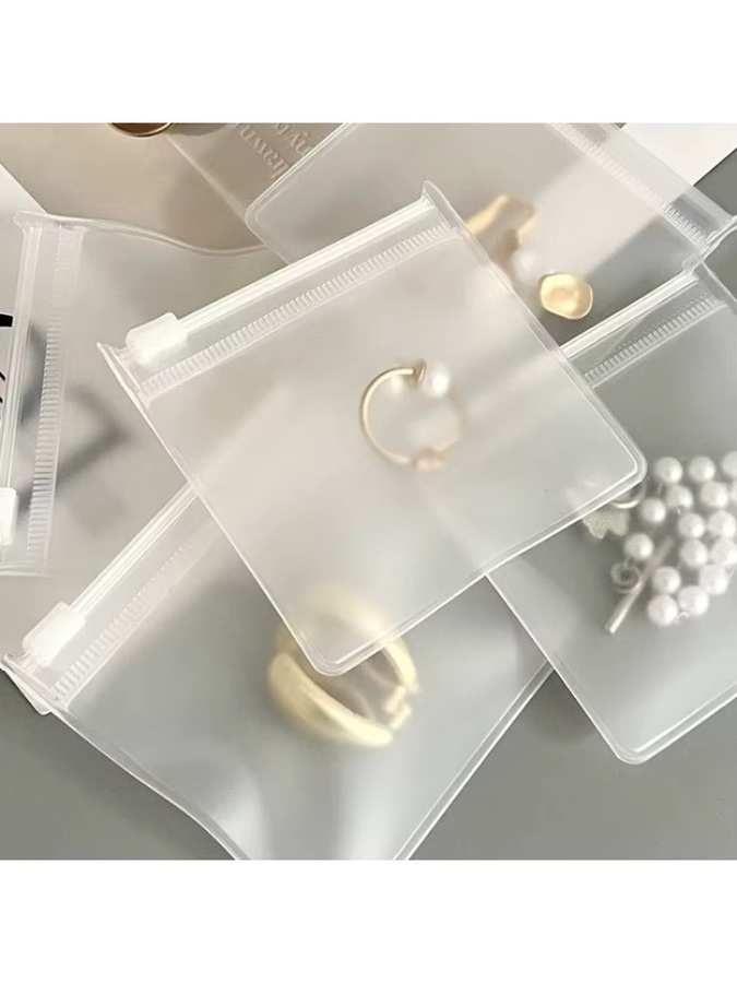 Transparente Reißverschlusstaschen aus Kunststoff mit Luftlöchern als Aufbewahrungsbeutel für Ladegeräte und Kleinteile, B/T/H: 10,0 x 10,0 x 10,0 cm - Bild 2