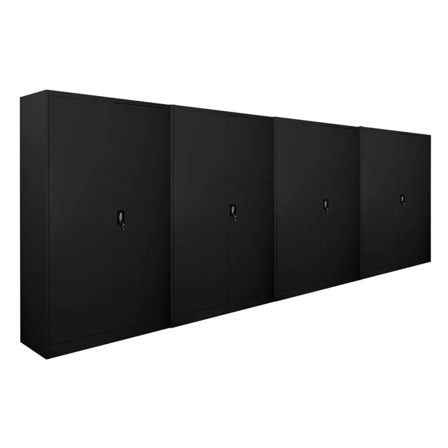 PROREGAL Aktenschrank ELEPHANT mit 2 Flügeltüren, abschließbar, Stahl pulverbeschichtet, Schwarz, H x B x T: 180 x 120 x 40 cm - Bild 2