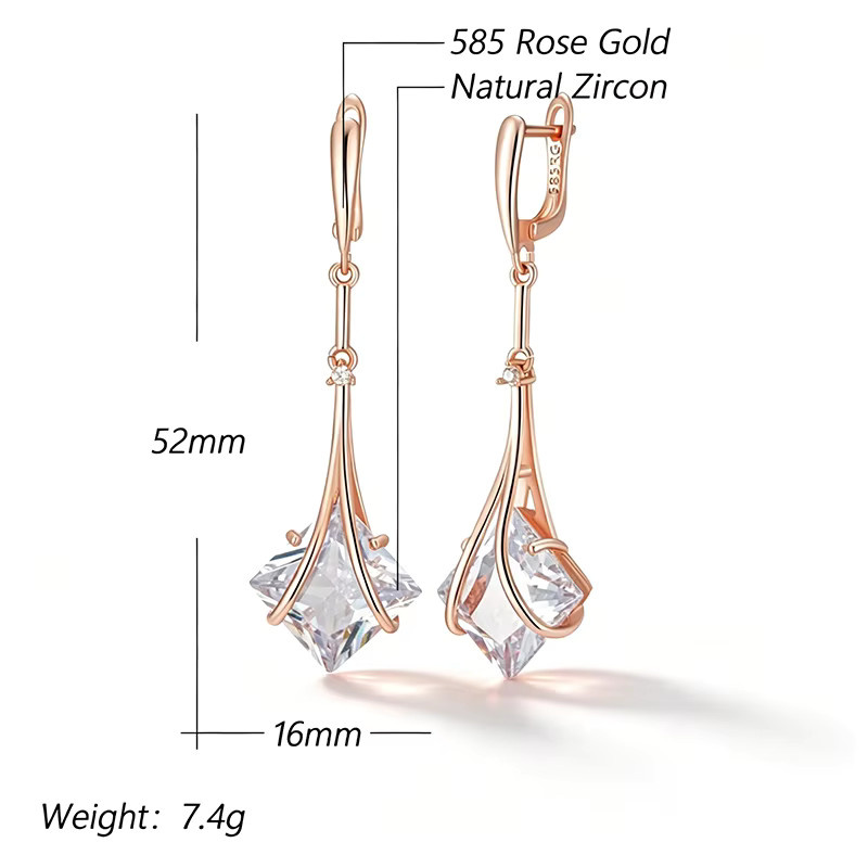 Kinel Ohrringe, 585 Roségold, Zirkonia, Damen - Bild 2