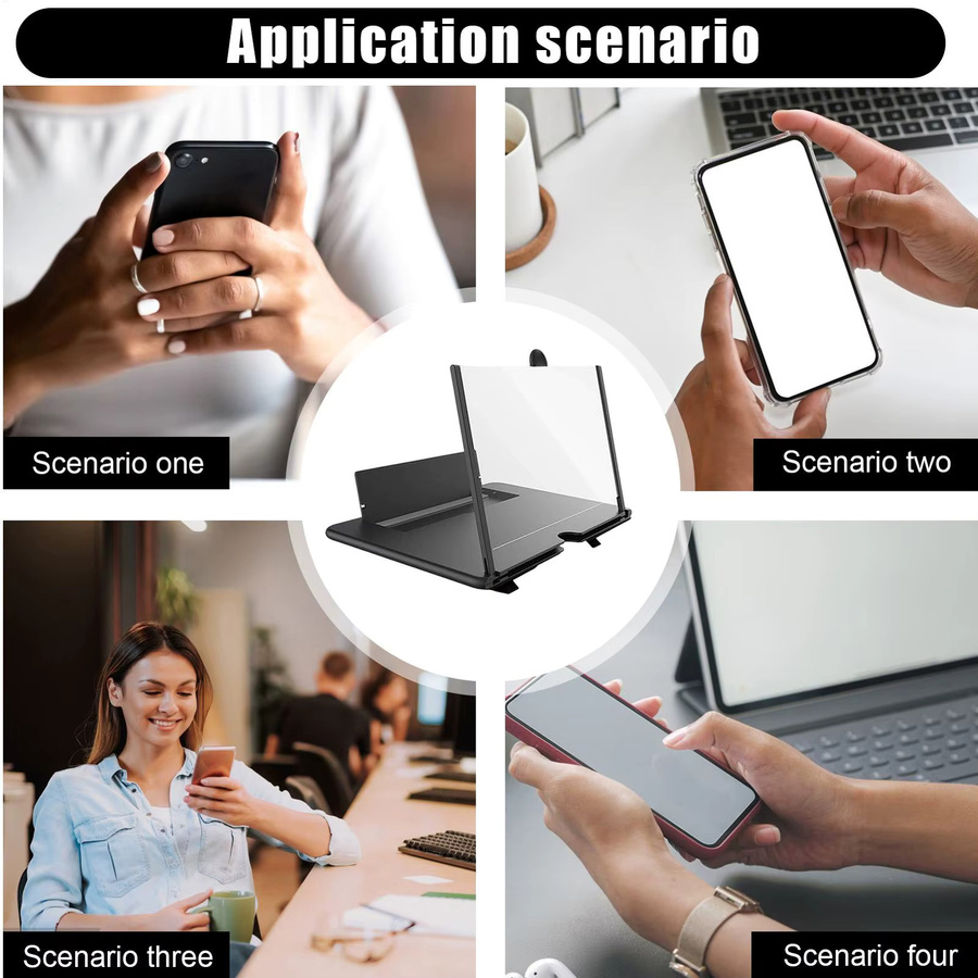 3D-HD-Desktop-Projektor Bildschirmlupe für das Smartphone in Rot - Bild 3
