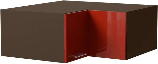 Feldmann-Wohnen Eckaufsatzschrank Brerra Lava Karminrot Hochglanz B/T/H: 90 x 36 x 90 cm - Bild 1