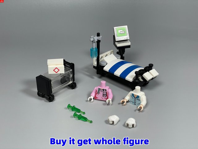 Yiran toy MOC Bausteine Operationstisch Arzt, Krankenhaus, ab 6 Jahren - Bild 1