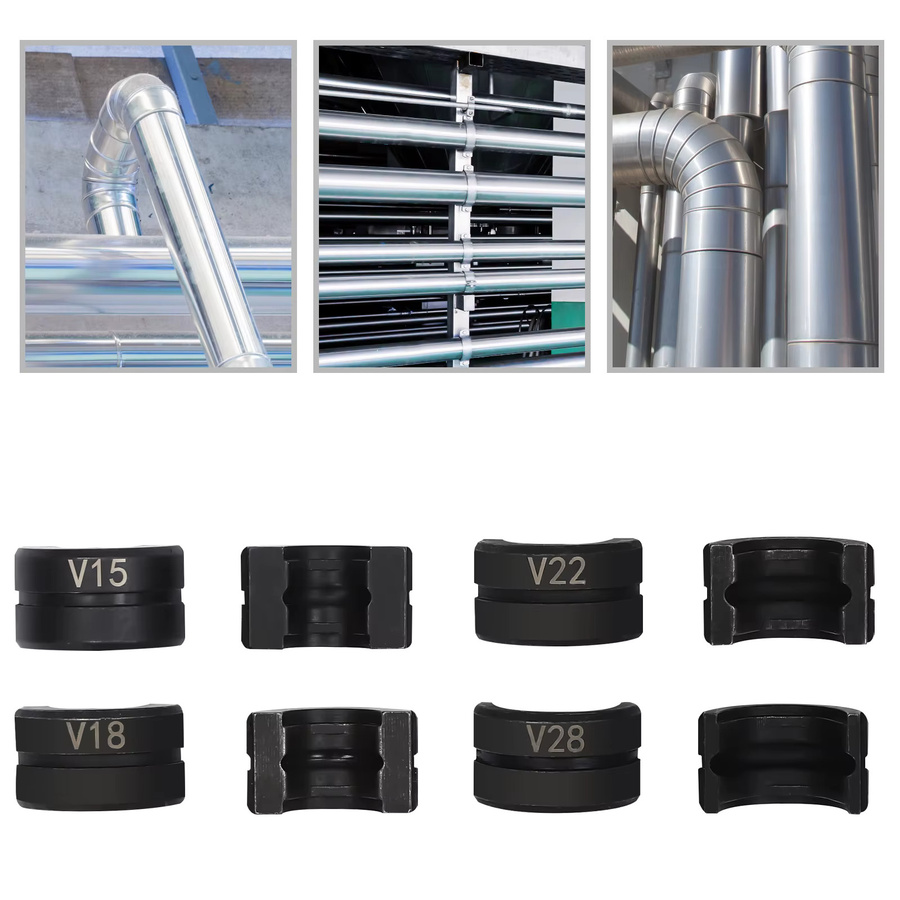 Bymaocar Druckbacken-Set für Kupferrohre mit Matrizen V15/18/22/28 mm zum Crimpen - Bild 5