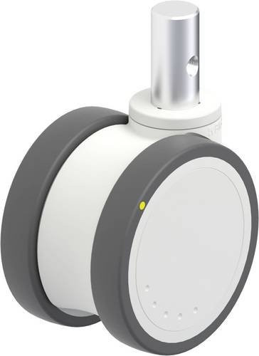 Blickle Kunststoff-Doppelrolle LKD-PATH 100K-ELS-ZA55 in Grau und Weiß mit 100mm Durchmesser und 100kg Tragfähigkeit - Bild 1