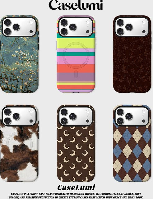 CaseLumi Matte Bumper Schutzhülle mit Van Gogh Mandelblüten Design für iPhone 17 16 15 14 13 Pro Max MagSafe kompatibel - Bild 1