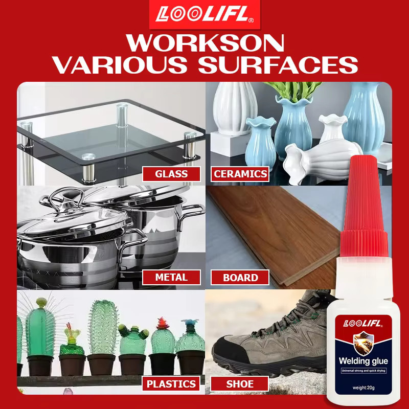 LOOLIFL Superkleber Transparent Cyanacrylat-Kleber für Holz, Gummi, Leder und Kunststoff - Bild 6
