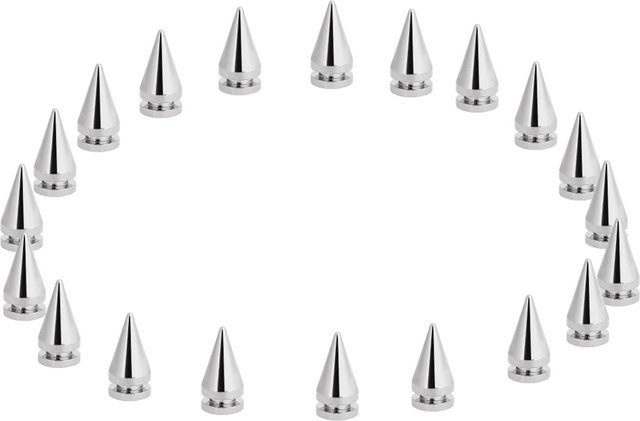 20 Stück Igeteck Metall Kugelspitzen Nieten in Silber für Lederhandwerk, B/D: 10 x 10 mm - Bild 1