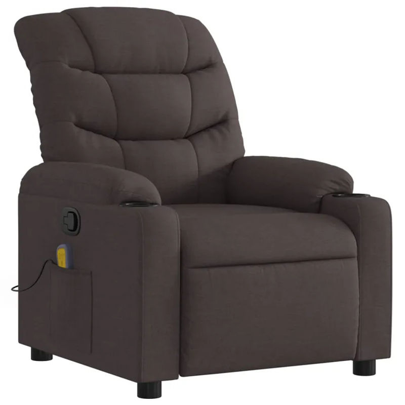 Vidaxl Klappbarer Massagesessel in Braun mit Stoffbezug und modernem Design - Bild 5