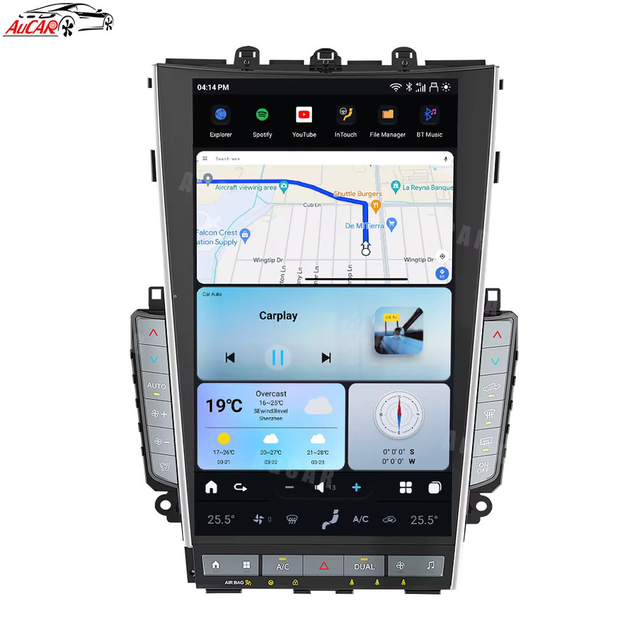 AuCar Mark7 T-Style Android Head Unit Radio für Infiniti Q50 Q50S Q60 Q60S 2014-2019 mit GPS und 13,6 Zoll Display in Schwarz - Bild 4