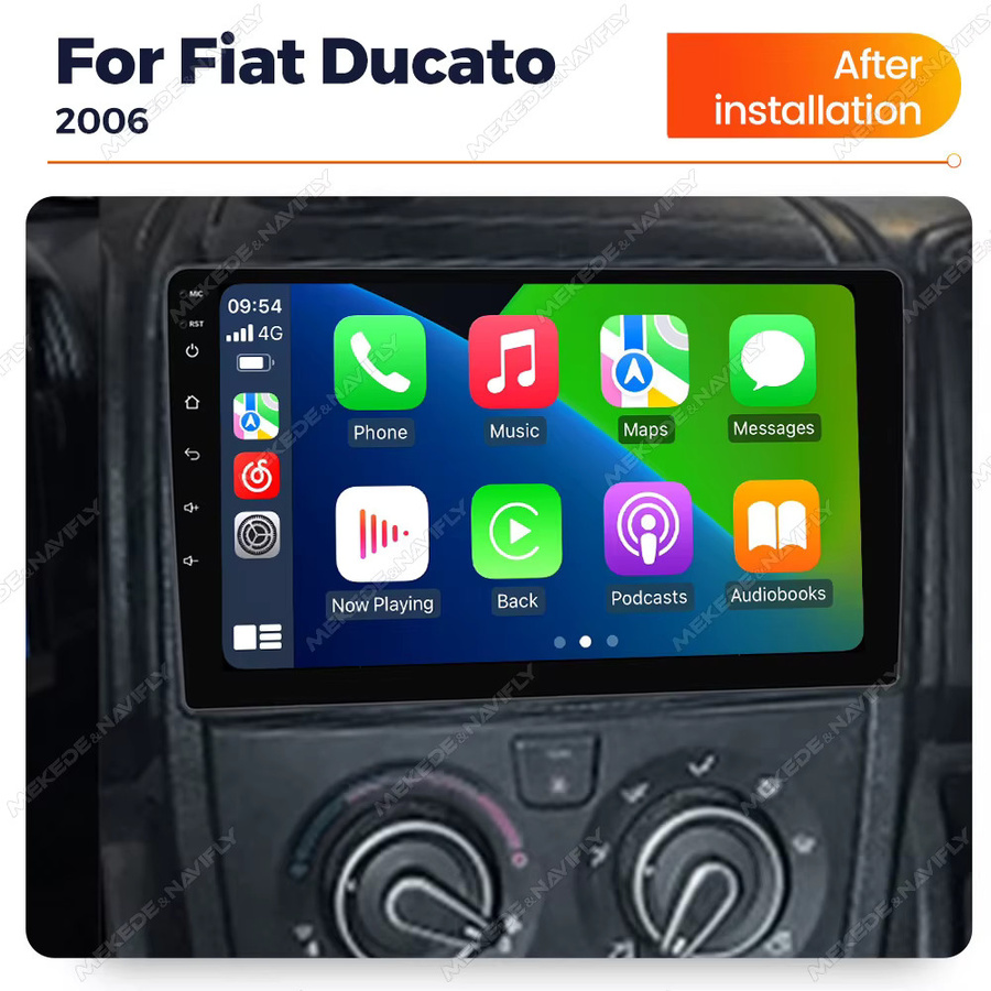 STRONGNAVI Android 14 Autoradio mit kabellosem CarPlay und GPS für Fiat Ducato, Peugeot Boxer 2 und Citroen Jumper 2 (2006-2015), Schwarz - Bild 2