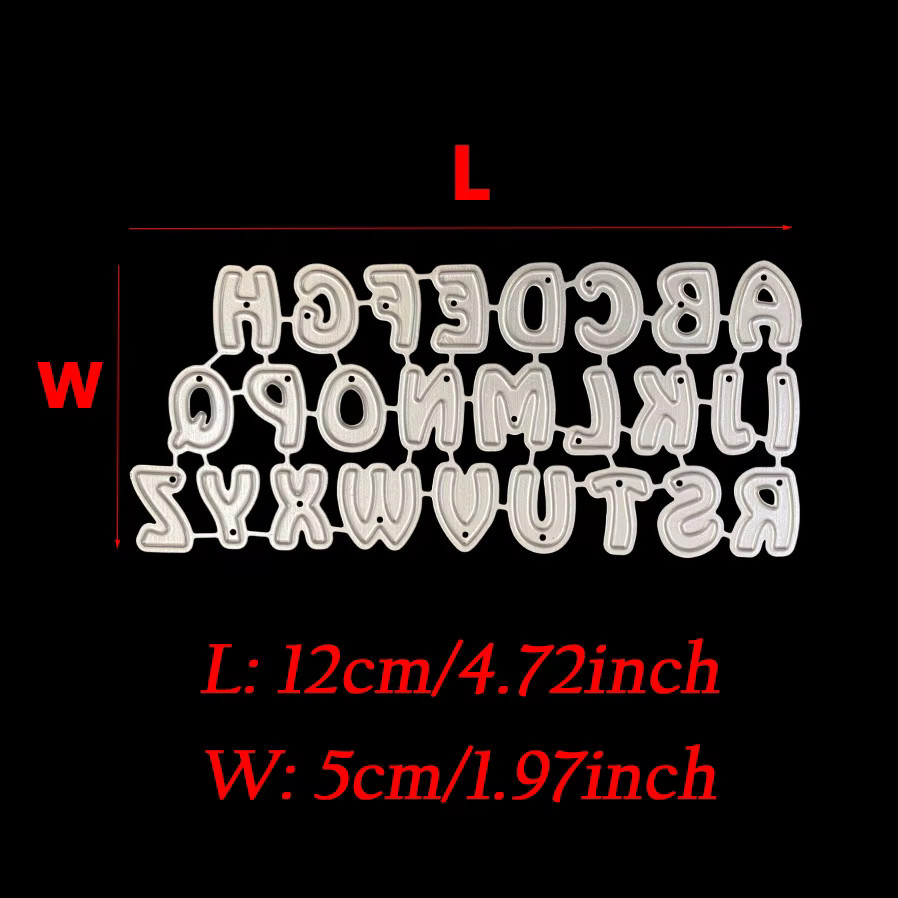 Metall Stanzformen Alphabet A bis Z für Scrapbooking und Papierhandwerk zur Kunstprägung - Bild 2
